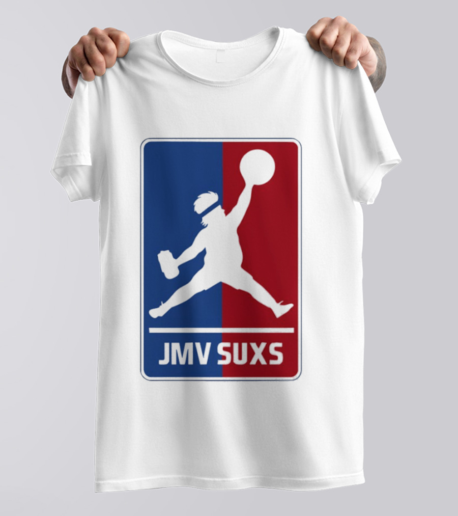 JMV SUXS MLB Jumpman Overweight Baseball Pitcher T-Shirt