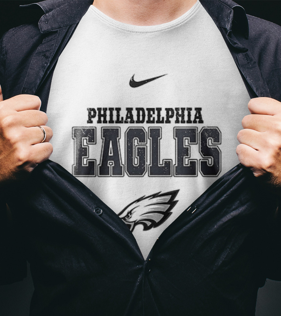 Philadelphia Eagles Nike Vintage Skull Trucker Fan Gear T-Shirt