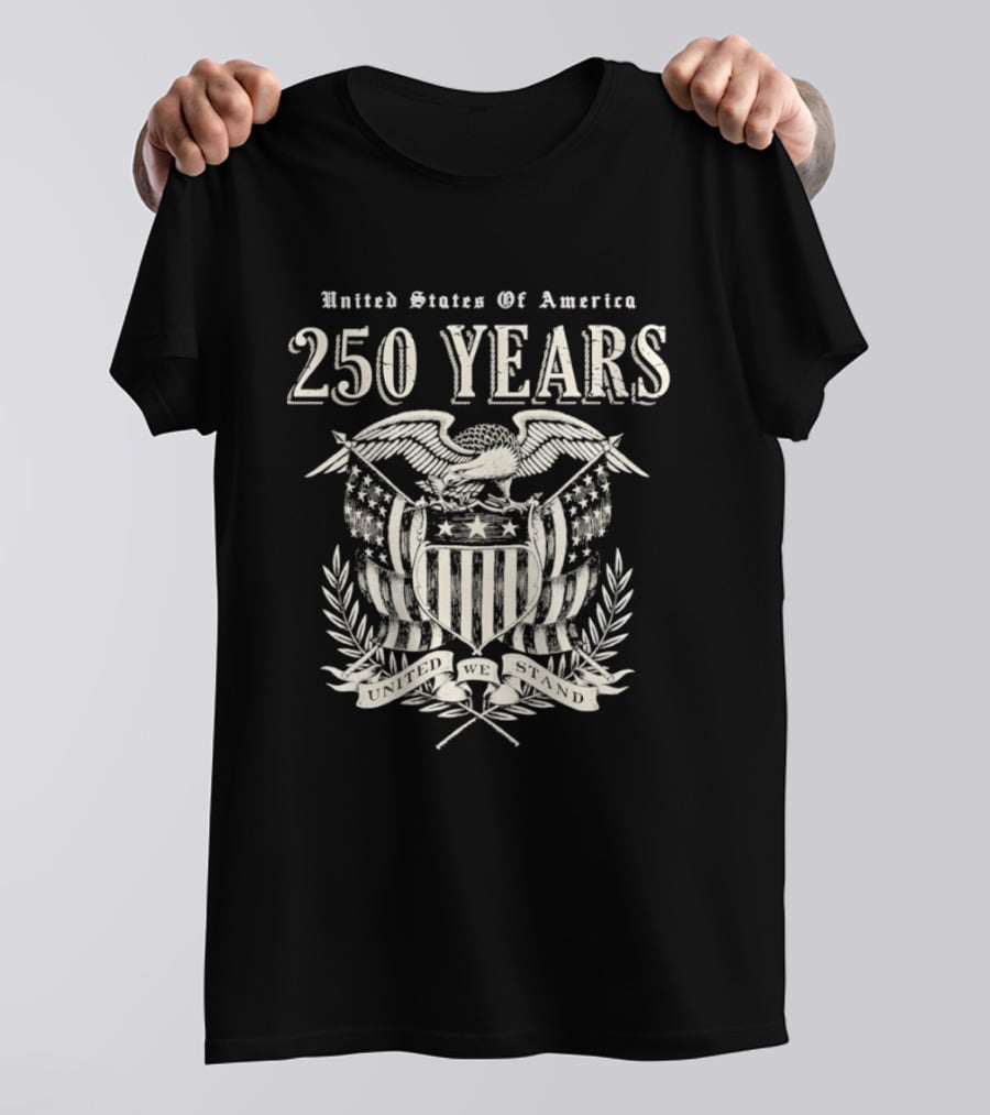 United States Of America 250 Years Eagle Emblem Celebration T-Shirt