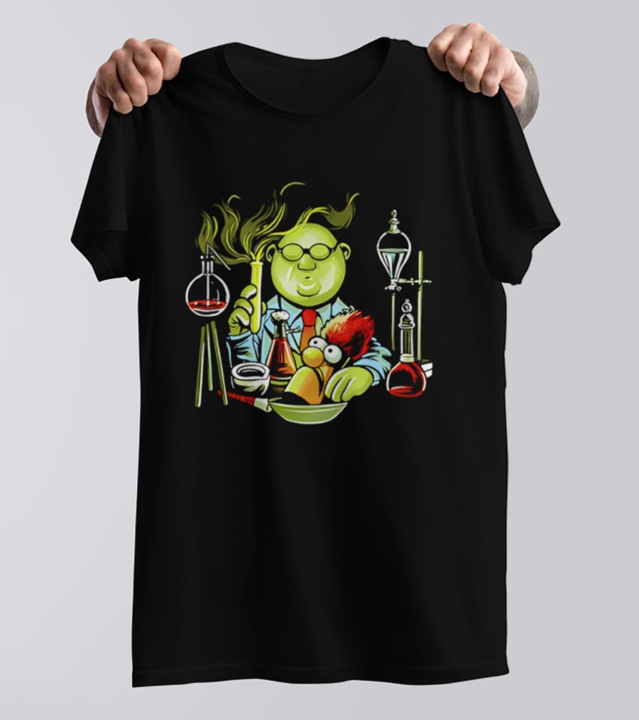 Dr Bunsen Honeydew And Beaker With Re Animator Science Lab Experiment T-Shirt