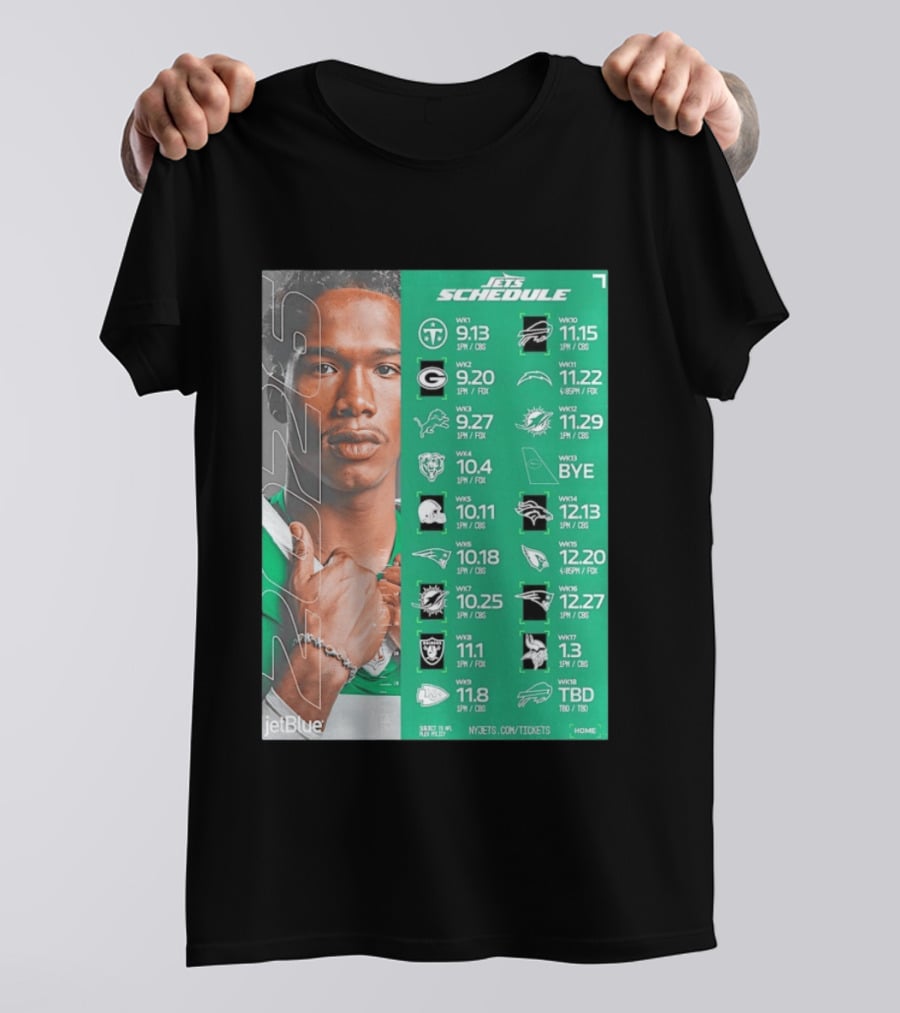 New York Jets 2026 Schedule NFL Matchups And Dates T-Shirt