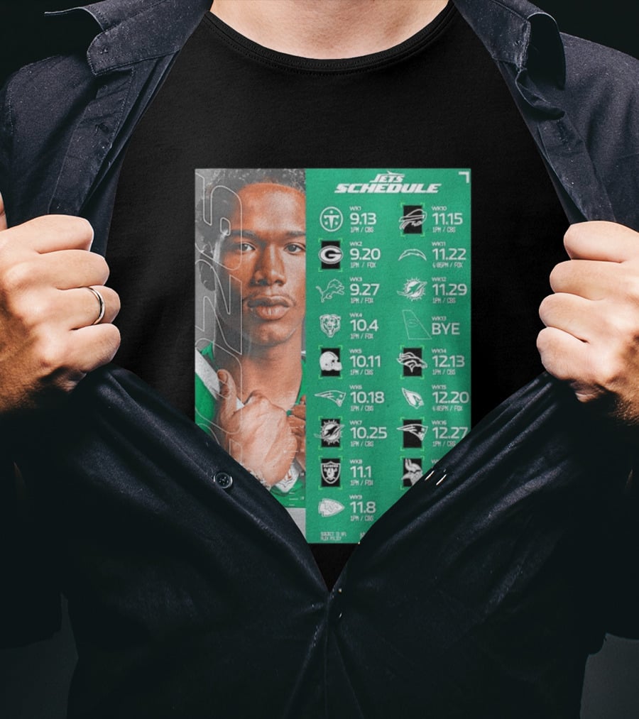 New York Jets 2026 Schedule NFL Matchups And Dates T-Shirt