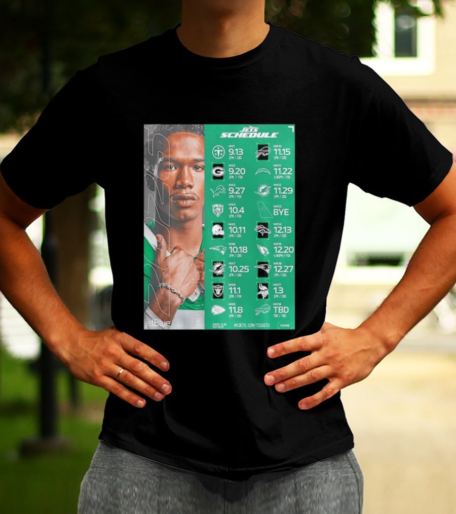 New York Jets 2026 Schedule NFL Matchups And Dates T-Shirt