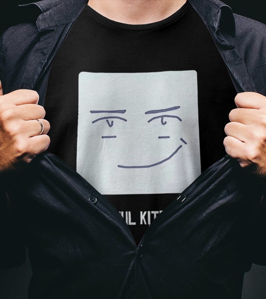 Roblox Man Face Careful Kitten Meme T-Shirt