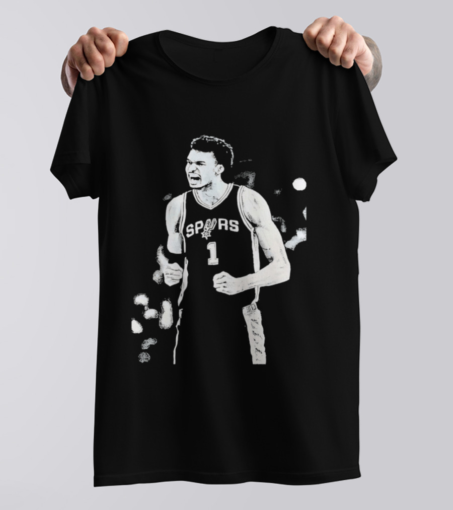 Victor Wembanyama Spurs Number 1 Basketball Jaelen Molina T-Shirt