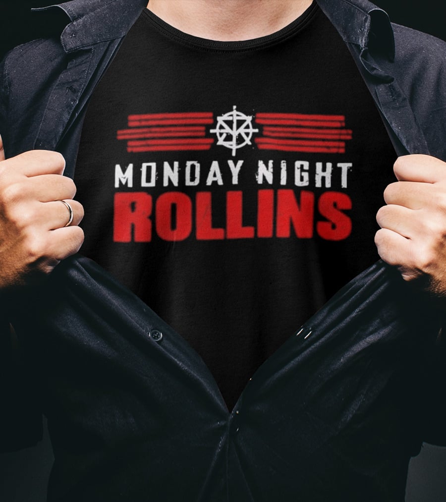 Seth Rollins Monday Night Rollins WWE Red White T-Shirt