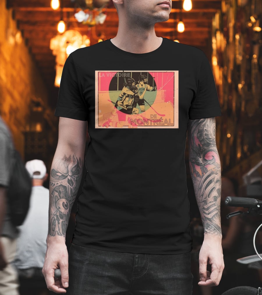 La Victoire De Montréal Hockey Vintage Pop T-Shirt