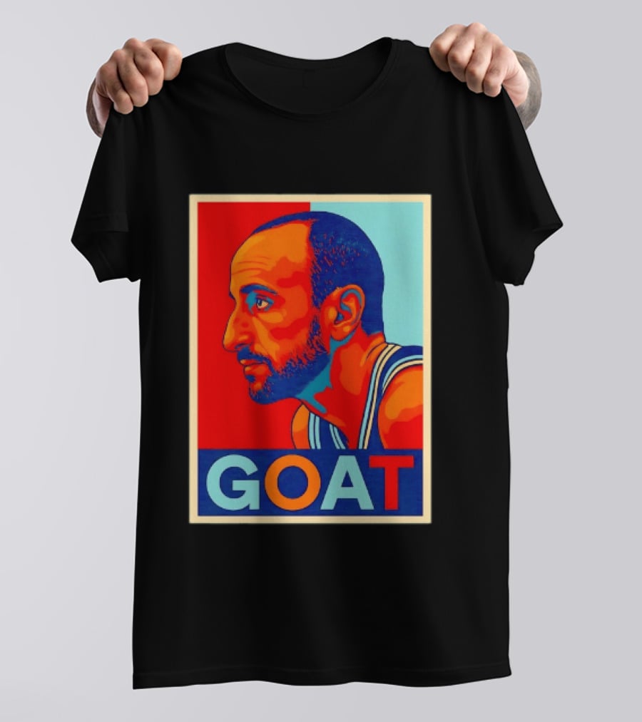 Manu Ginobili GOAT San Antonio Spurs 20 Retro Pop T-Shirt