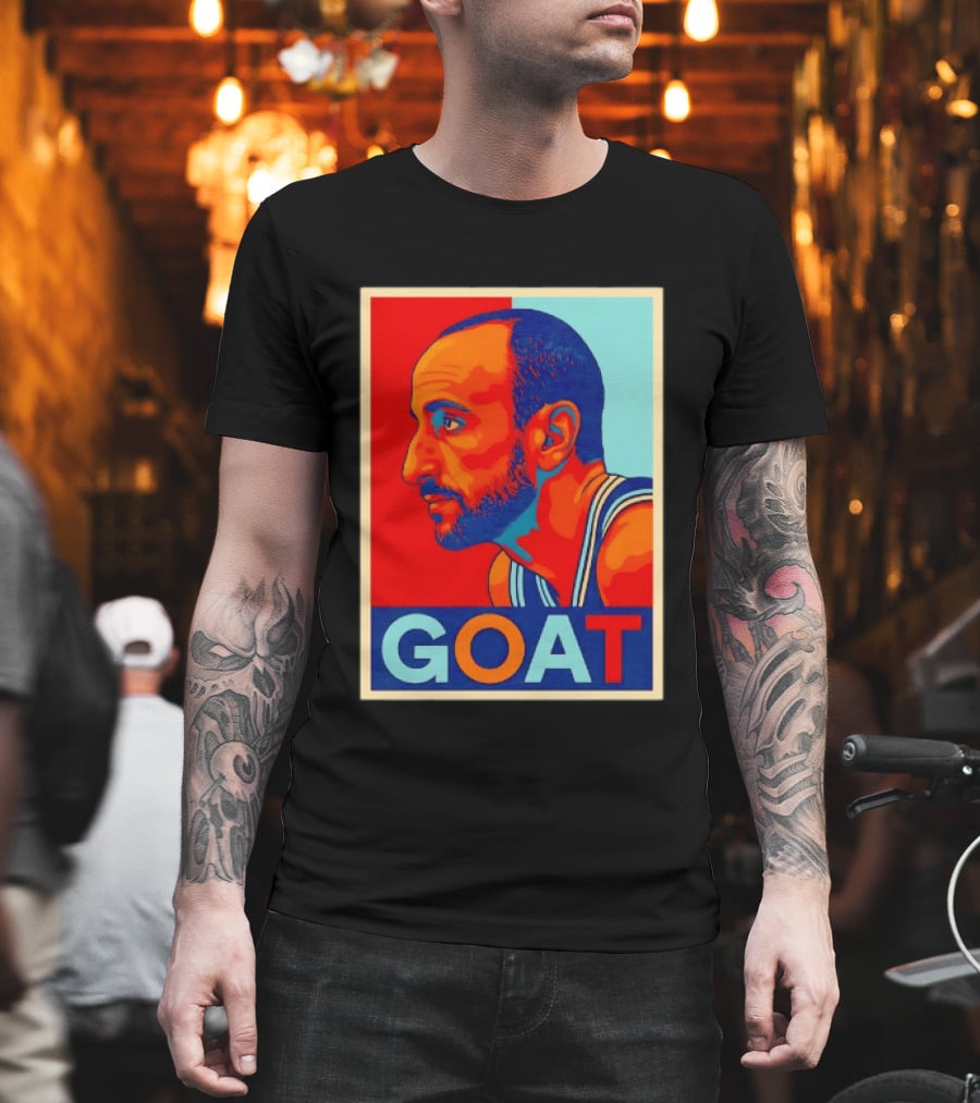 Manu Ginobili GOAT San Antonio Spurs 20 Retro Pop T-Shirt