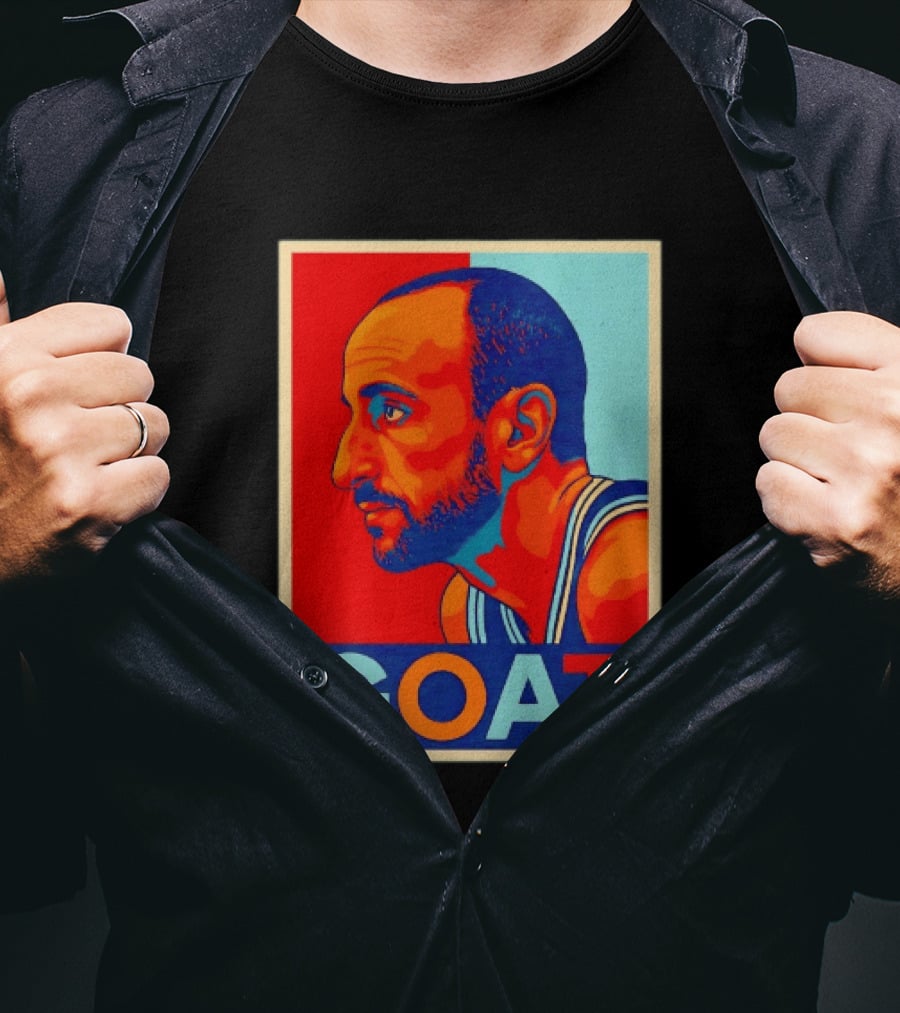 Manu Ginobili GOAT San Antonio Spurs 20 Retro Pop T-Shirt