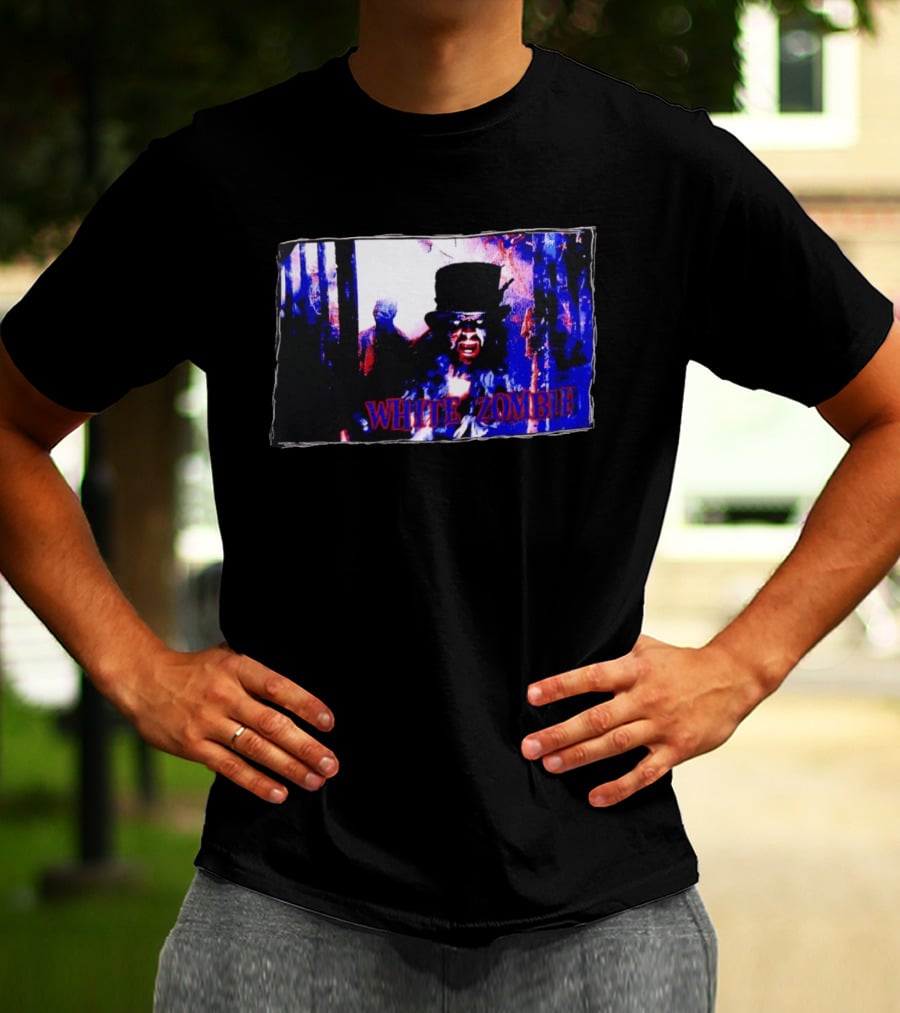White Zombie Horror Aesthetic Band Cover T-Shirt