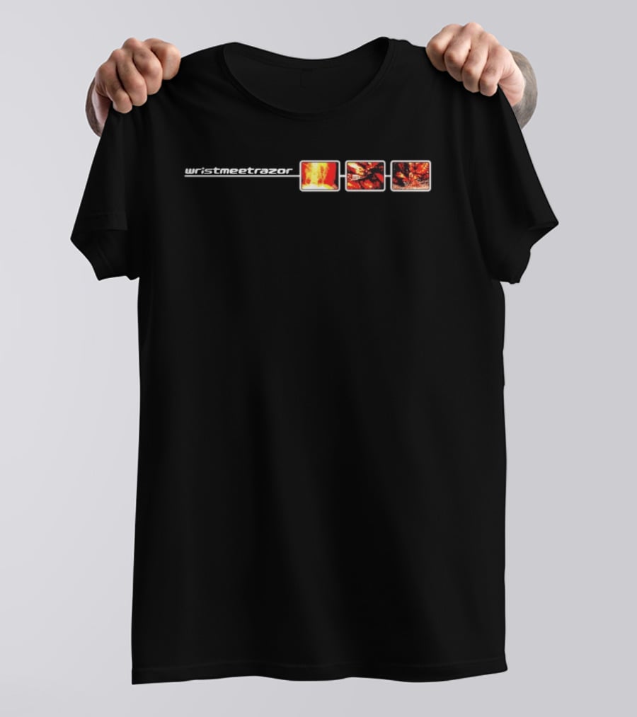 Wristmeetrazor Band Art Abstract Fiery T-Shirt