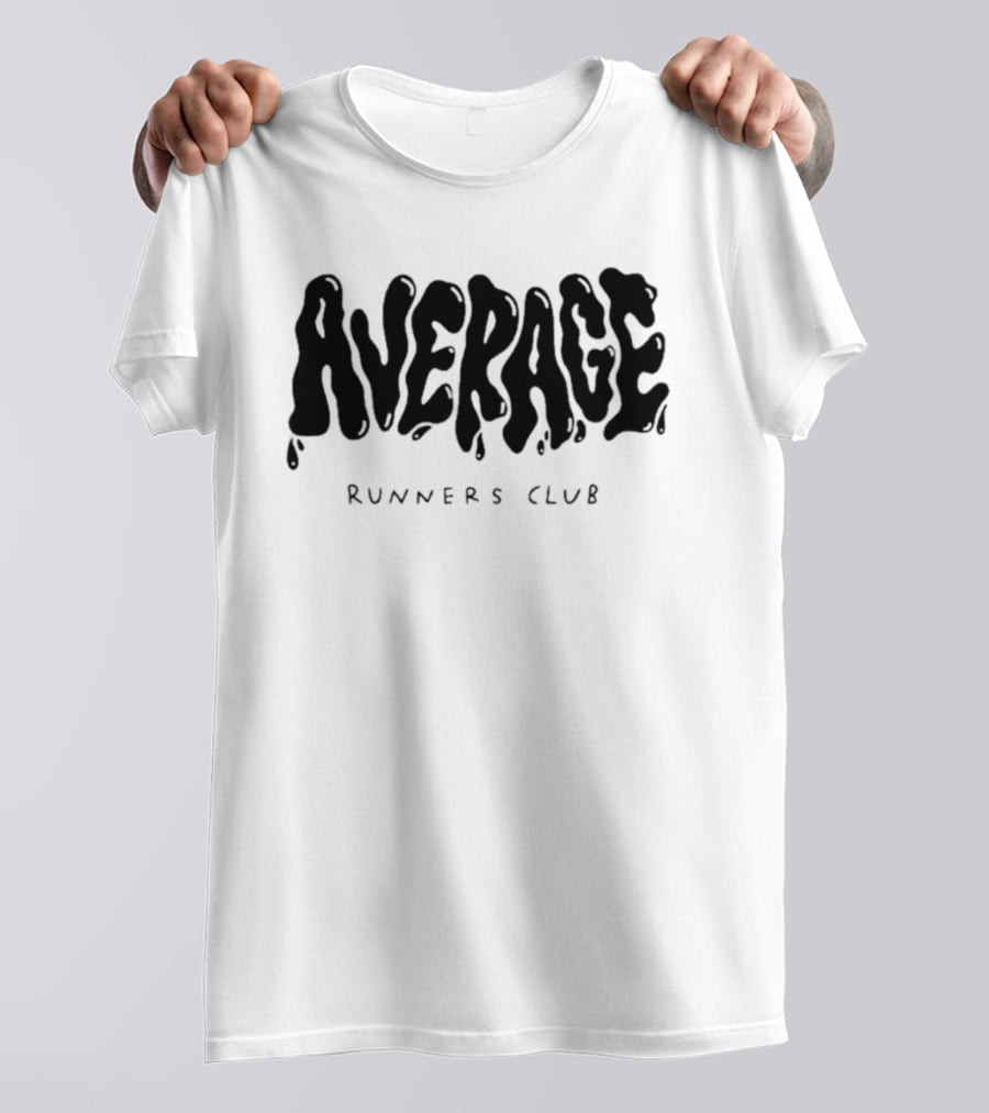 AVERAGE Runners Club Black Drip T-Shirt