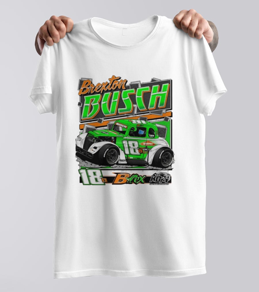 Brexton Busch 18 B Rex KBM Race Car Graphic 2026 T-Shirt
