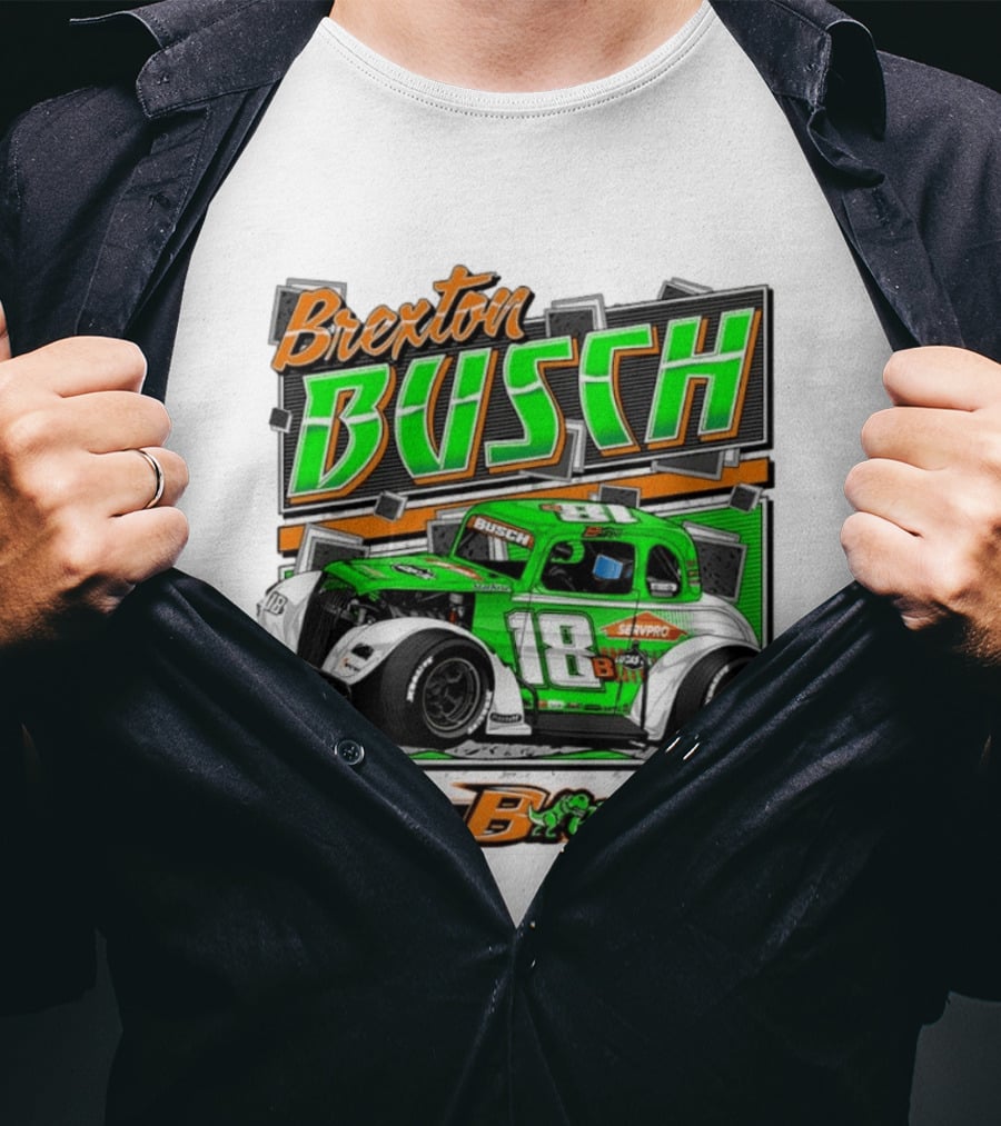 Brexton Busch 18 B Rex KBM Race Car Graphic 2026 T-Shirt