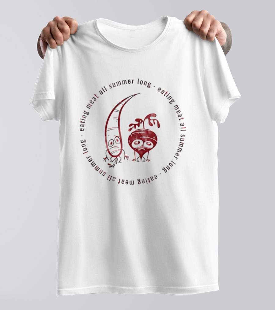 Eating Meat All Summer Long Sad Vegetables Carrot Beetroot T-Shirt
