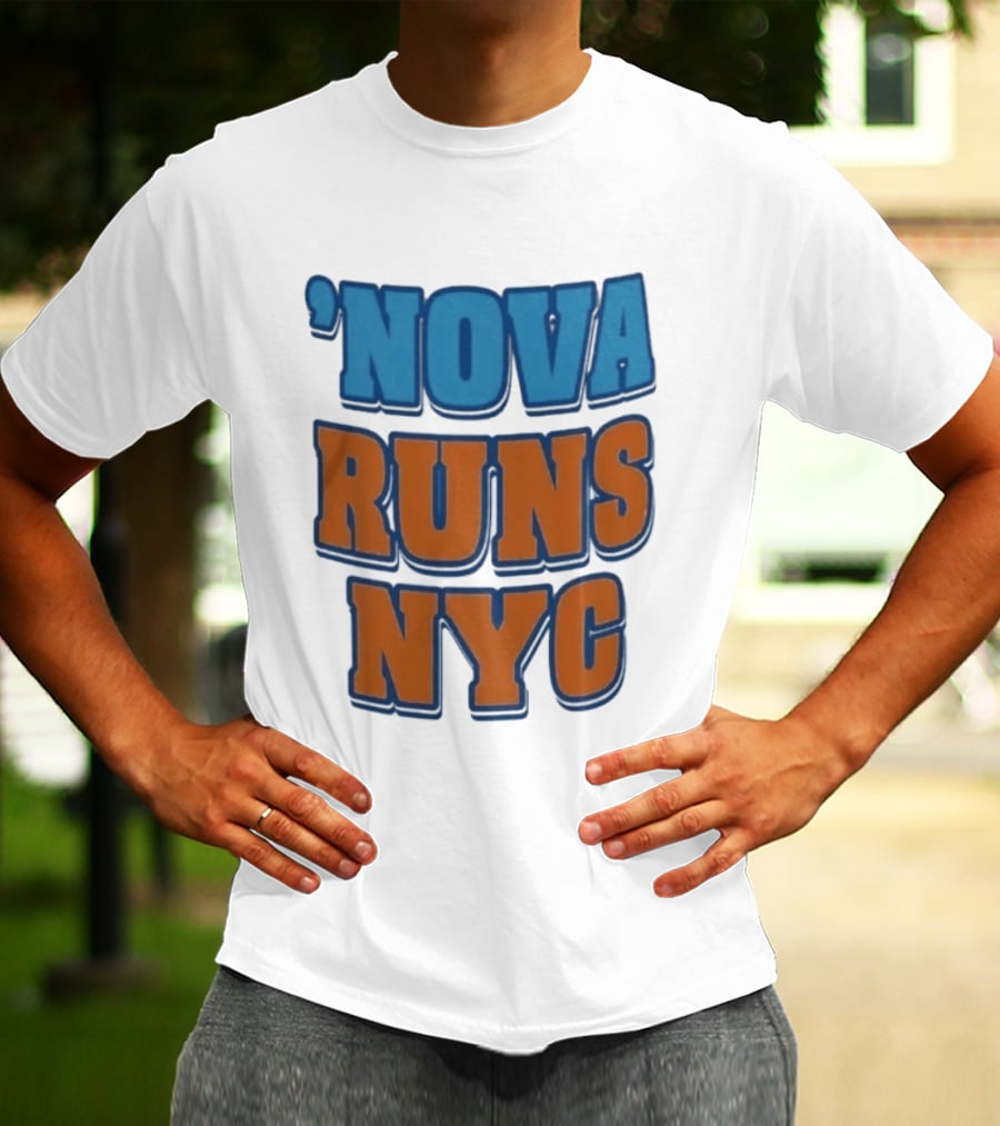 Nova Runs NYC Villanova Basketball Knicks Navy T-Shirt