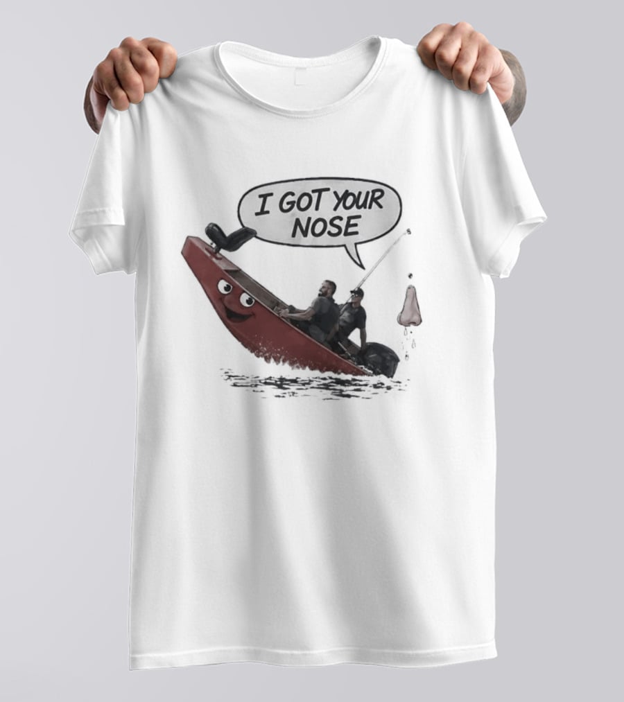 Fishing I Got Your Nose Happy Boat And Fishing Rod Fun T-Shirt