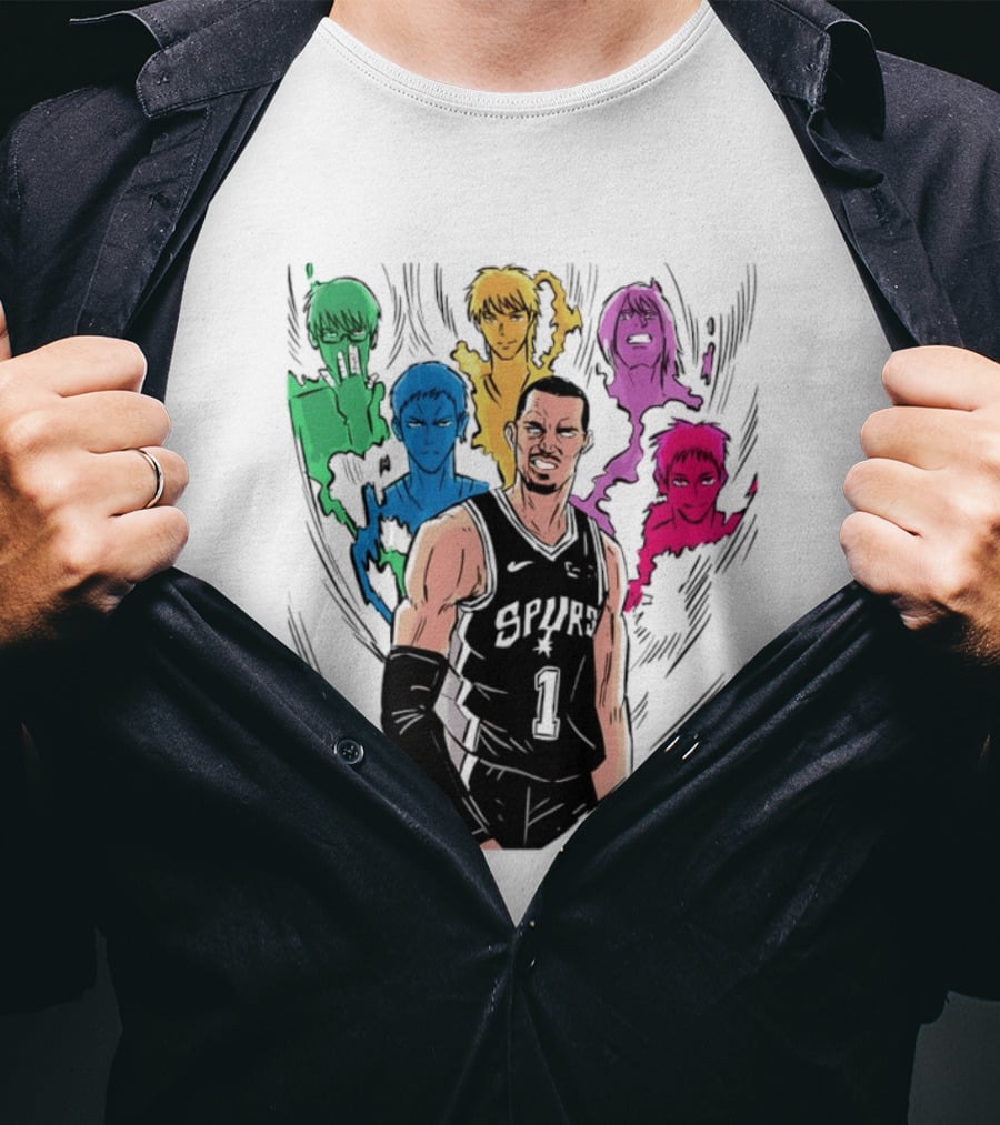 San Antonio Spurs Generation Of Miracles Anime Basketball T-Shirt