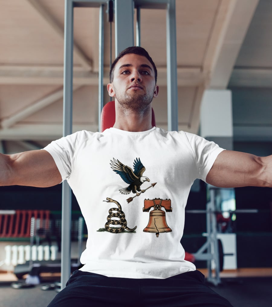 Guardians Of Freedom Eagle Snake Liberty Bell Arrow T-Shirt