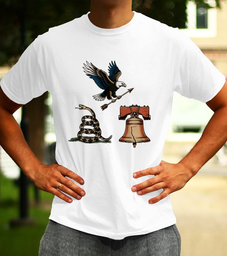 Guardians Of Freedom Eagle Snake Liberty Bell Arrow T-Shirt