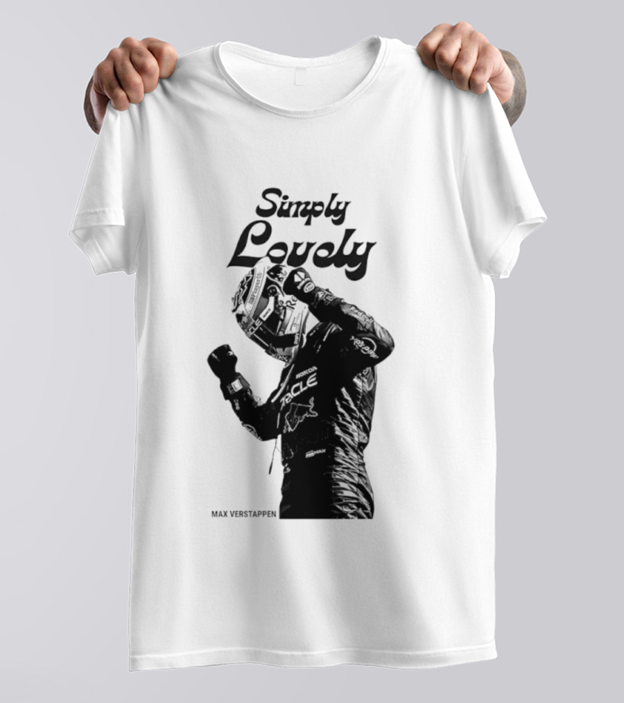 Simply Lovely Max Verstappen Racing Celebration Pose T-Shirt