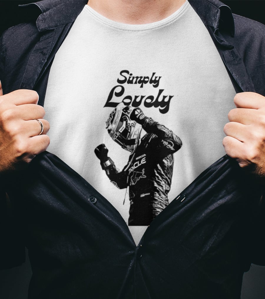 Simply Lovely Max Verstappen Racing Celebration Pose T-Shirt