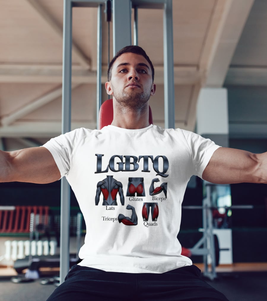 LGBTQ Lats Glutes Biceps Triceps Quads Fitness Pride T-Shirt