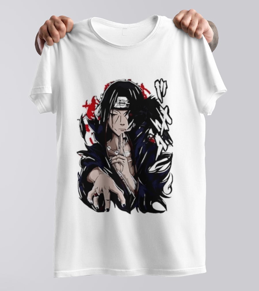 Itachi Uchiha Akatsuki Mangekyo Sharingan Raven Naruto Shippuden Anime T-Shirt