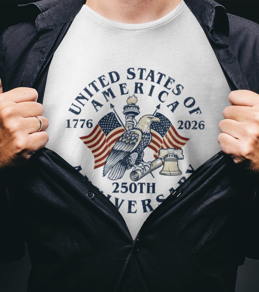 United States Of America 1776 2026 250th Anniversary T-Shirt
