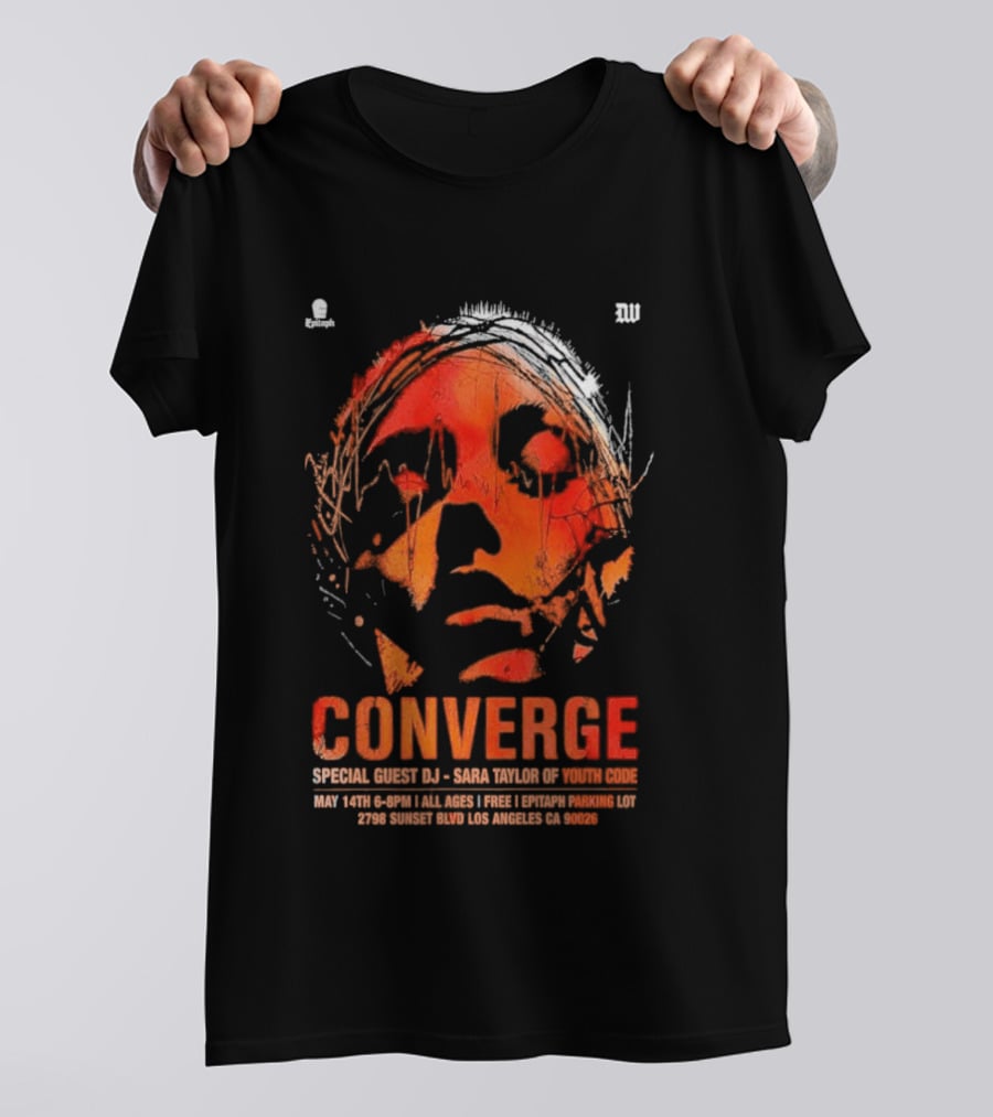 Converge Special Guest DJ Baba Tuesday Wonderland May 14 Los Angeles CA 2026 T-Shirt