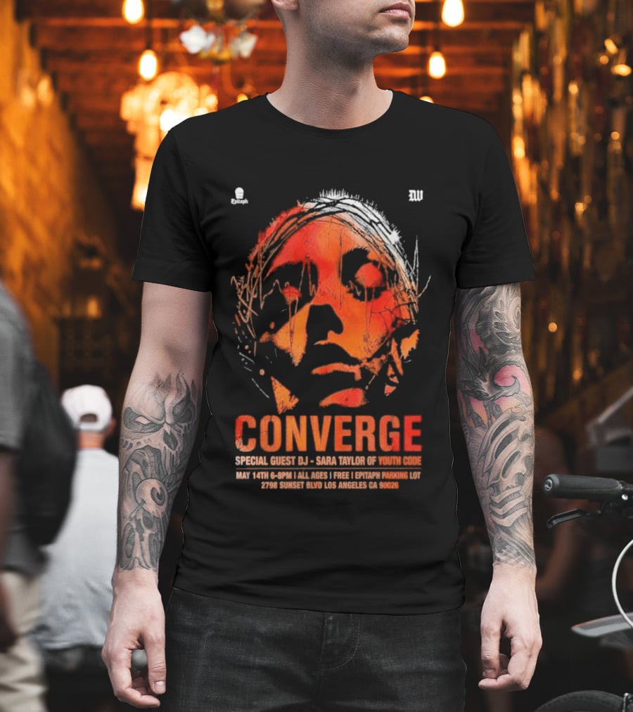 Converge Special Guest DJ Baba Tuesday Wonderland May 14 Los Angeles CA 2026 T-Shirt