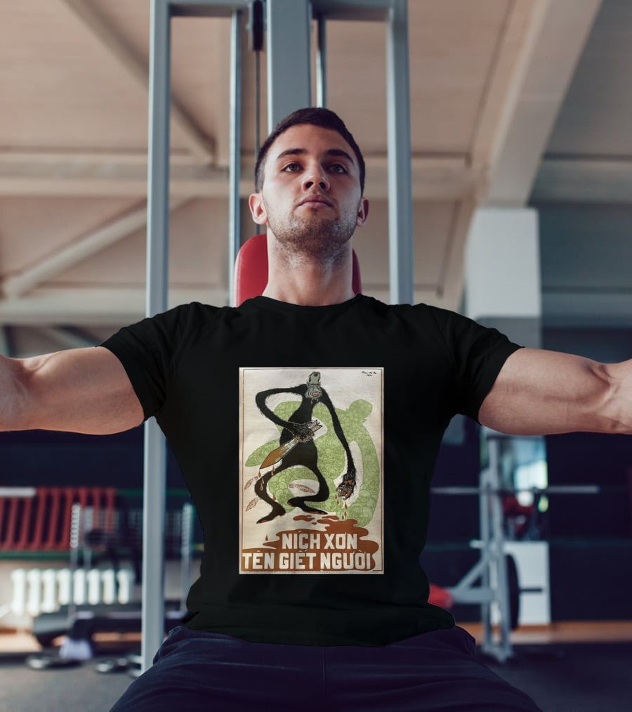 Nich Xon Tên Giết Người 1972 Vietnam War Propaganda Nixon USA Gorilla T-Shirt