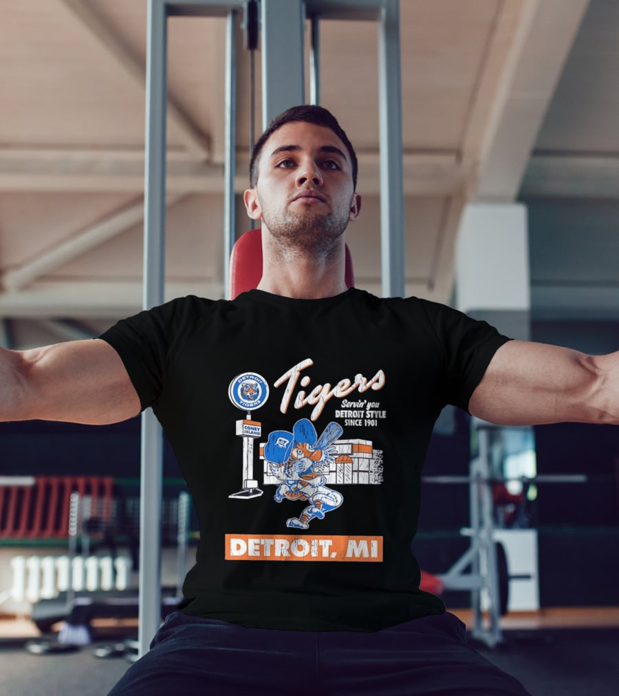Detroit Tigers Coney Island Servin' You Detroits Since 1901 Detroit MI T-Shirt