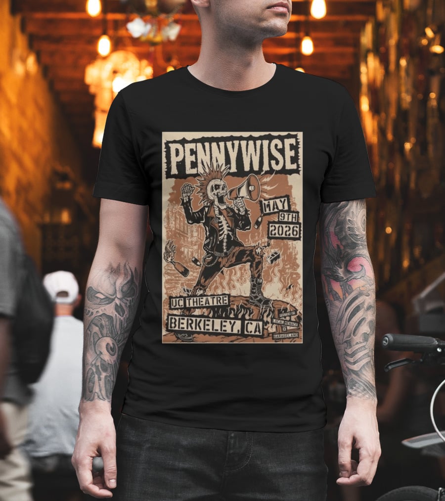 Pennywise UC Theatre Berkeley May 9 2026 Event T-Shirt