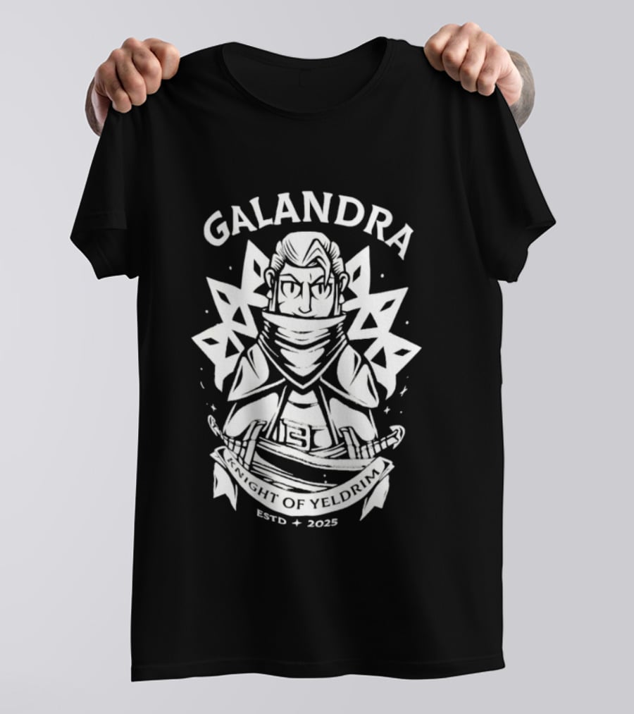 Galandra Knight Of Yeldrim Estd 2025 Fantasy Warrior T-Shirt