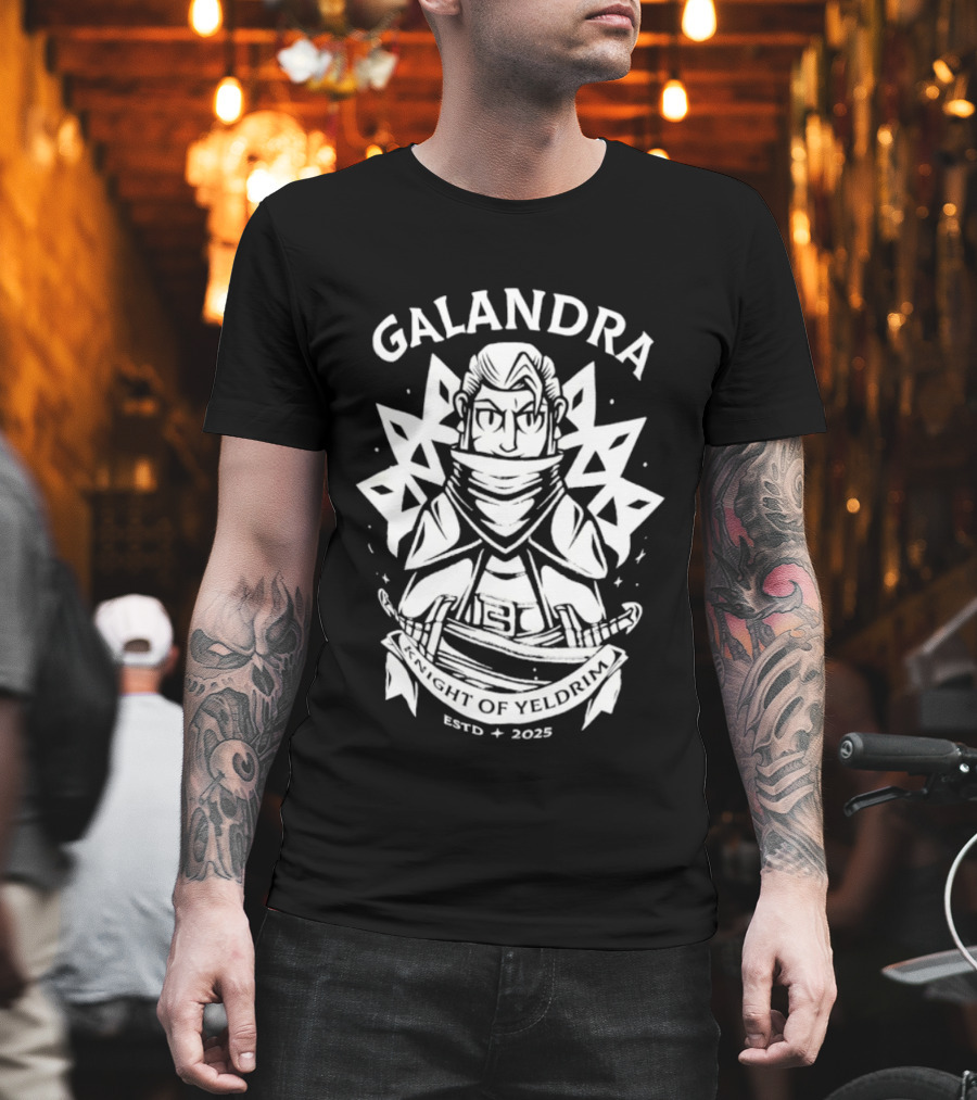 Galandra Knight Of Yeldrim Estd 2025 Fantasy Warrior T-Shirt