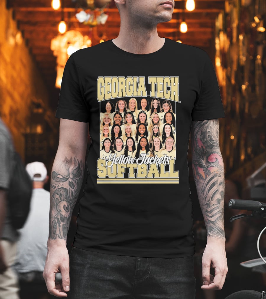 Georgia Tech Yellow Jackets Softball Women's Team Photo T-Shirt