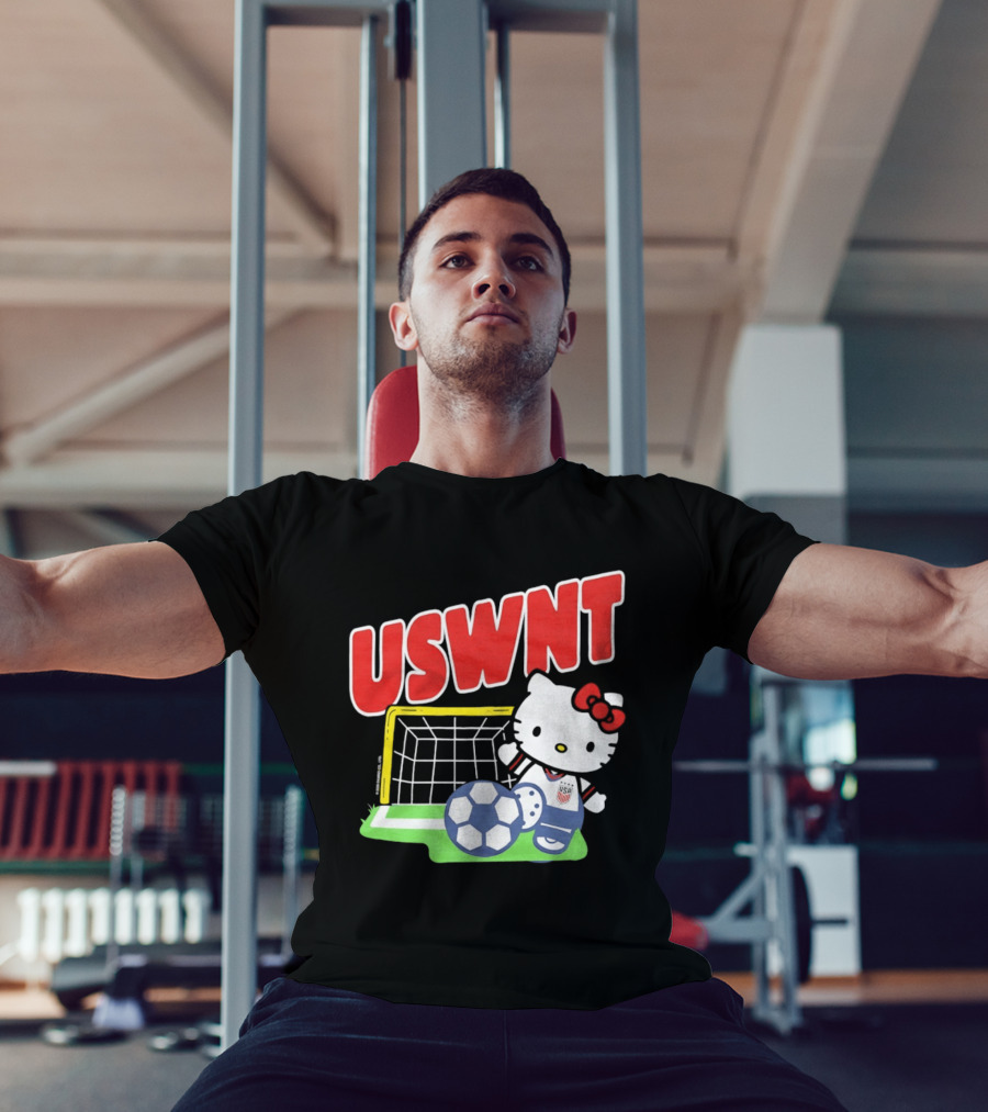 USWNT Hello Kitty Soccer Goal Collaboration USA Soccer Team T-Shirt