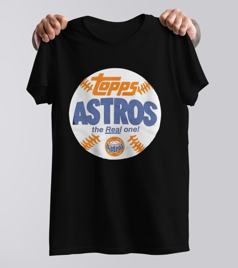 Topps Astros The Real One Baseball Shape T-Shirt