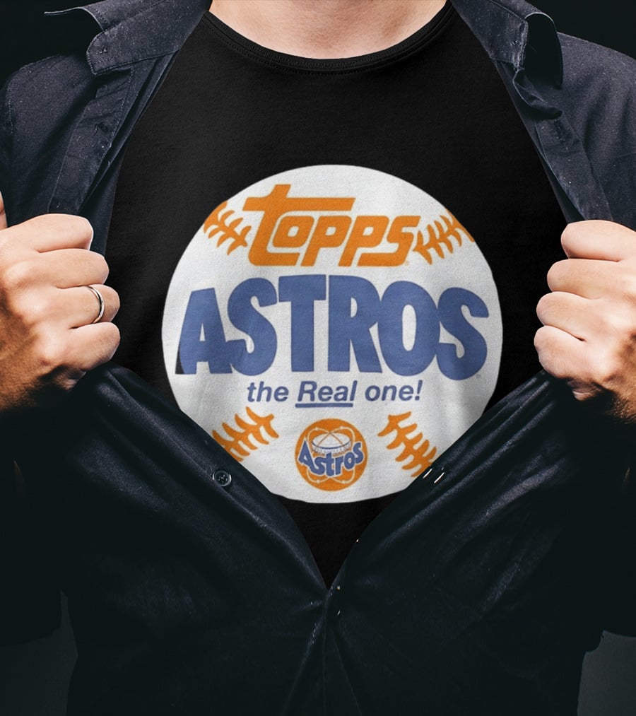 Topps Astros The Real One Baseball Shape T-Shirt