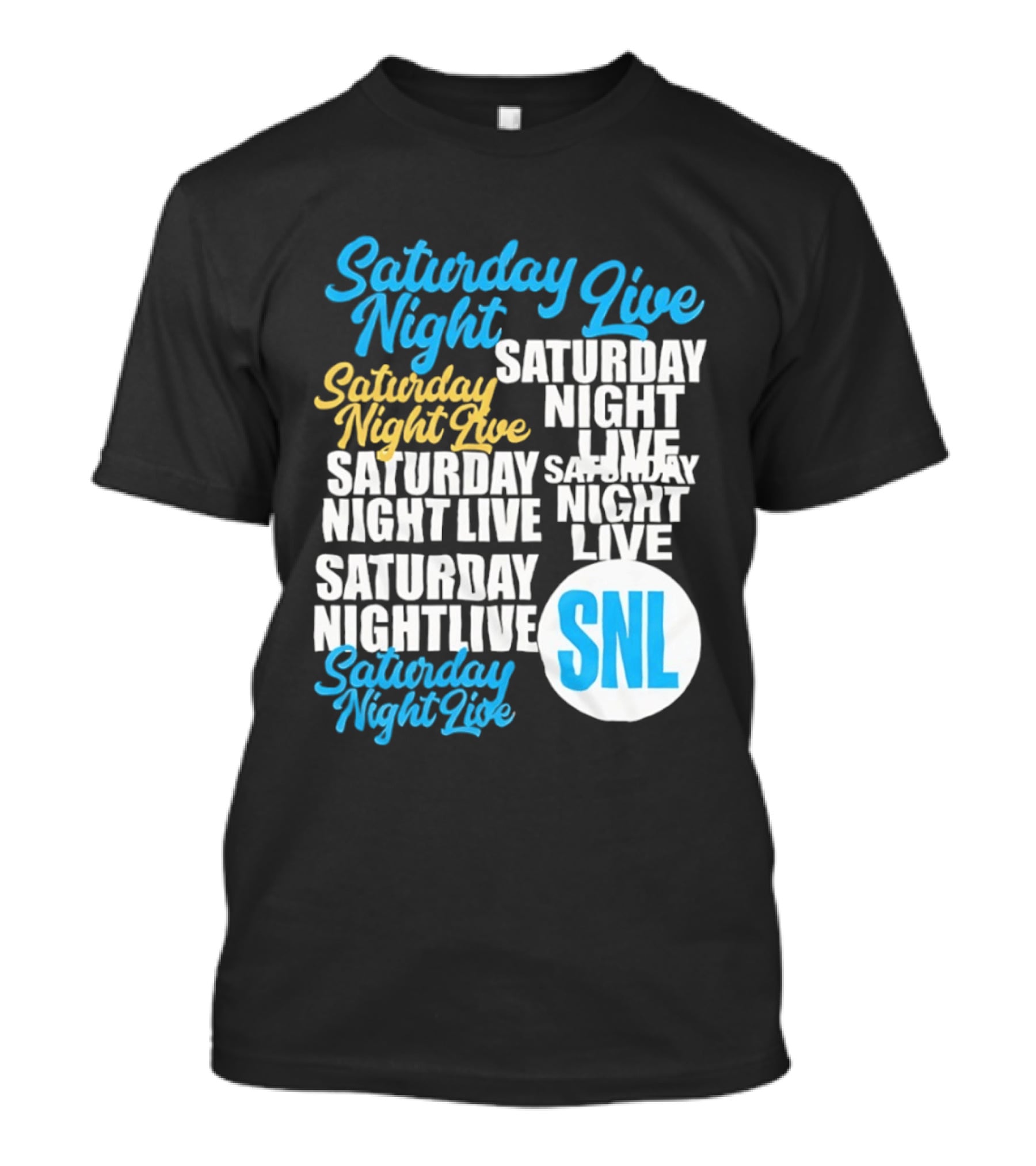 Saturday Night Live SNL Repeat Text Collage T-Shirt