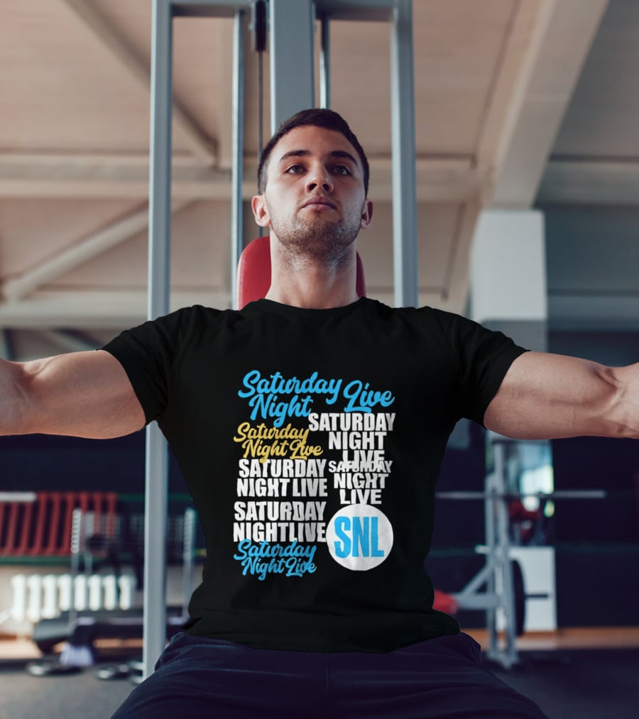 Saturday Night Live SNL Repeat Text Collage T-Shirt