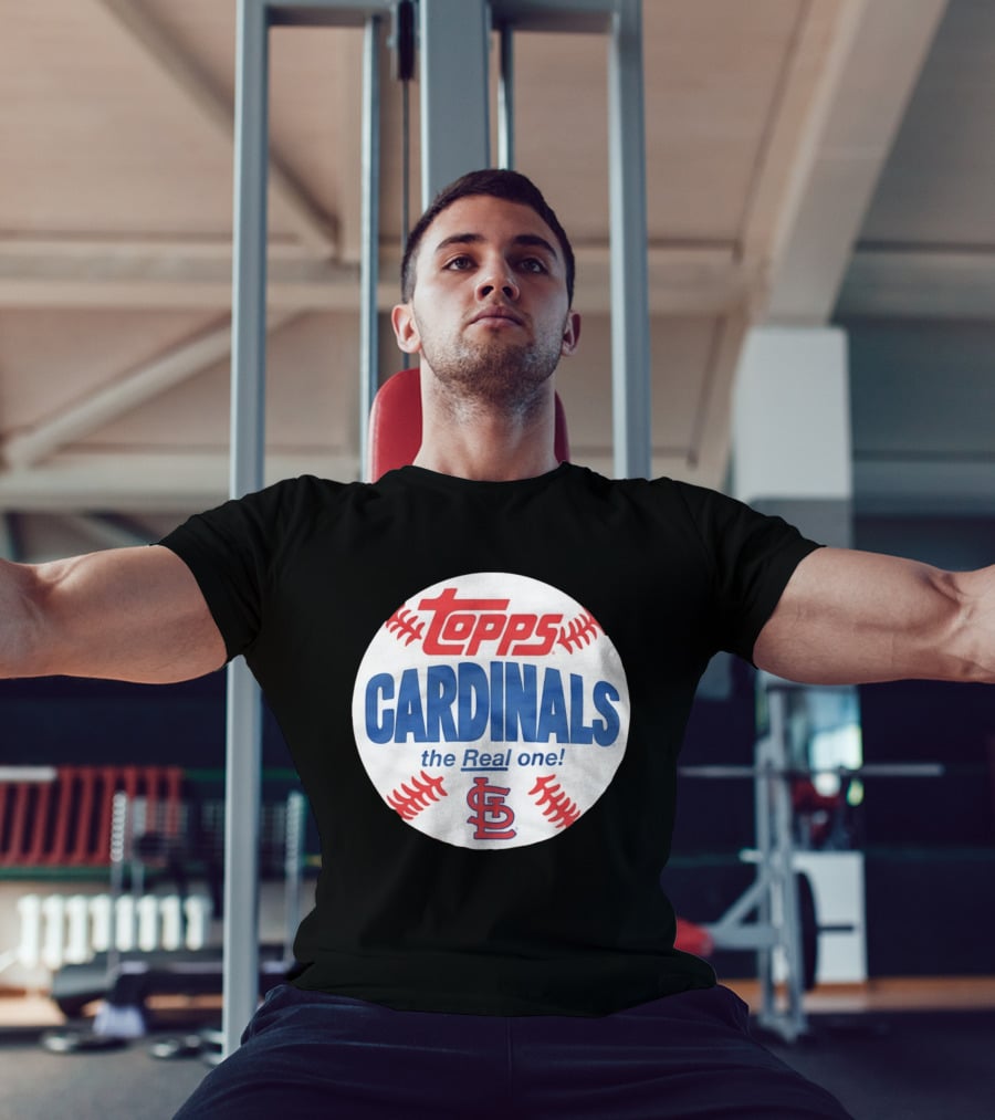 Topps Cardinals The Real One MLB Baseball Shape St. Louis T-Shirt