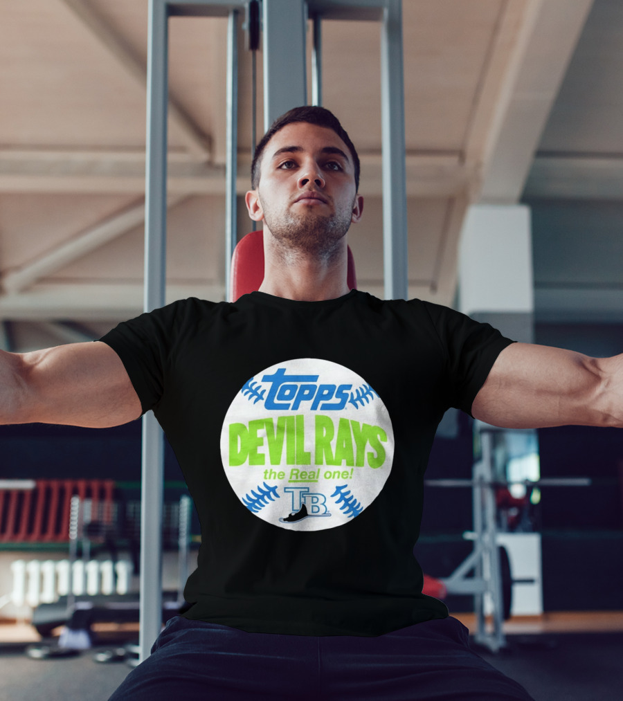 Tampa Bay Devil Rays Topps The Real One TB Vintage Baseball T-Shirt