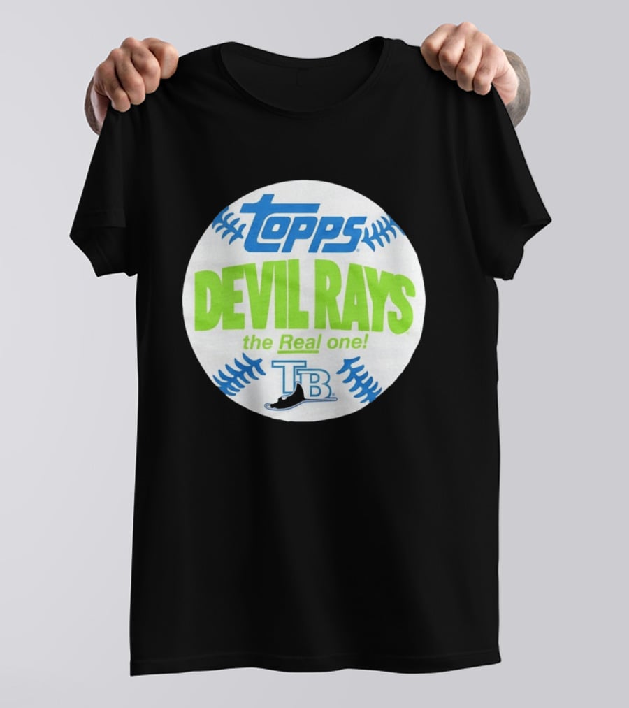 Tampa Bay Devil Rays Topps The Real One TB Vintage Baseball T-Shirt