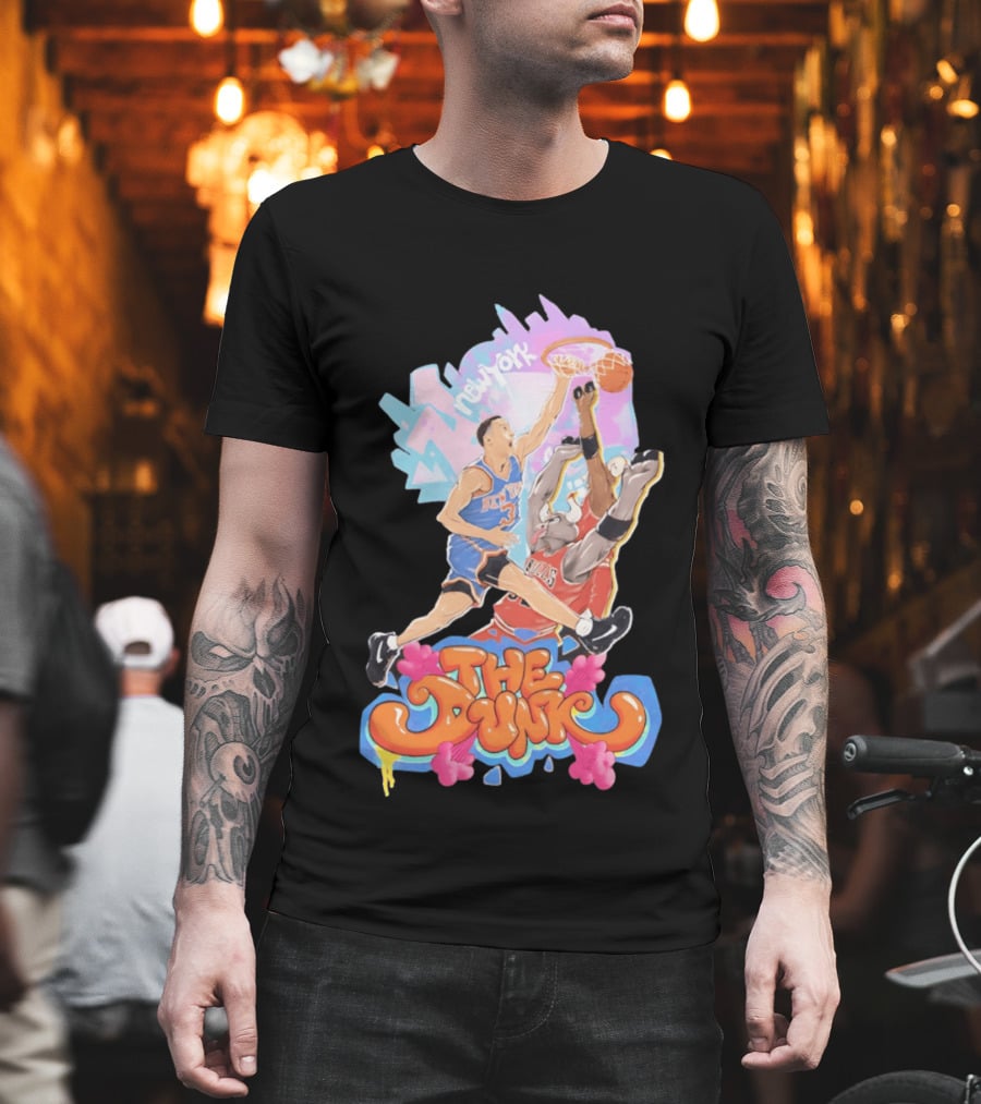 The Dunk New York Knicks Basketball Action Graffiti T-Shirt