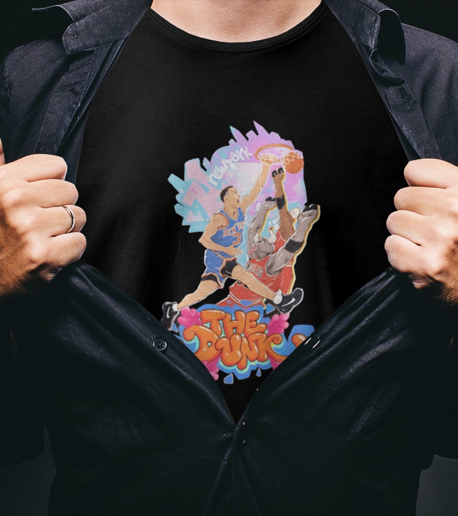 The Dunk New York Knicks Basketball Action Graffiti T-Shirt