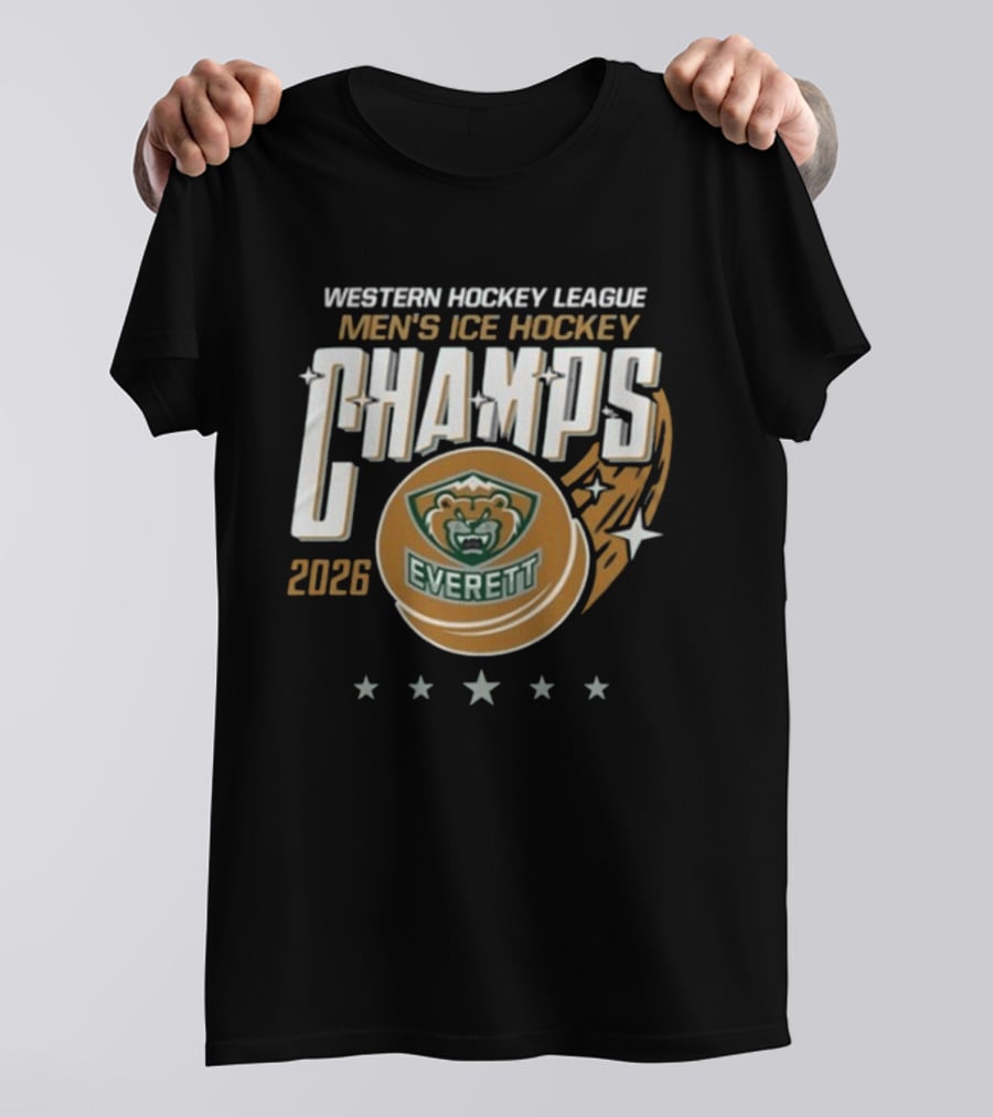 Western Hockey League Men's Ice Hockey Champs 2026 Everett T-Shirt