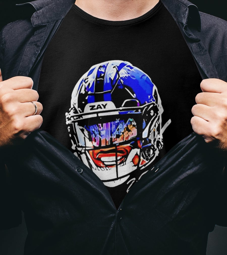 Zay Flowers Baltimore Ravens Big Face Helmet T-Shirt